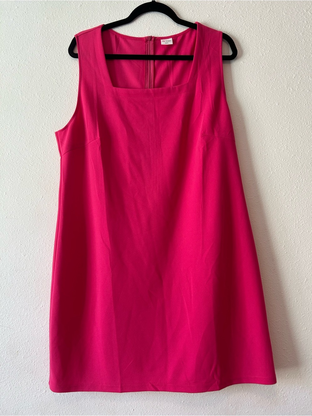 Scoop Neck Sleeveless Mini Dress in Hot Pink